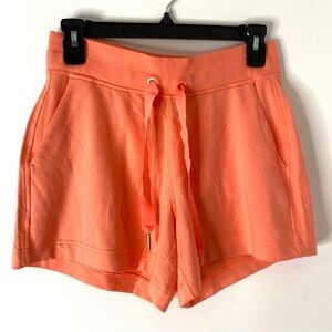 Athleta Balance 4” Shortie Sunset Glow Orange Drawstring Athletic Shorts